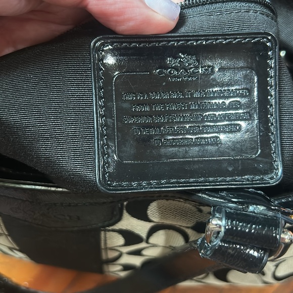 Coach Devin Black White Canvas Large Shoulder bag - Picture 15 of 16